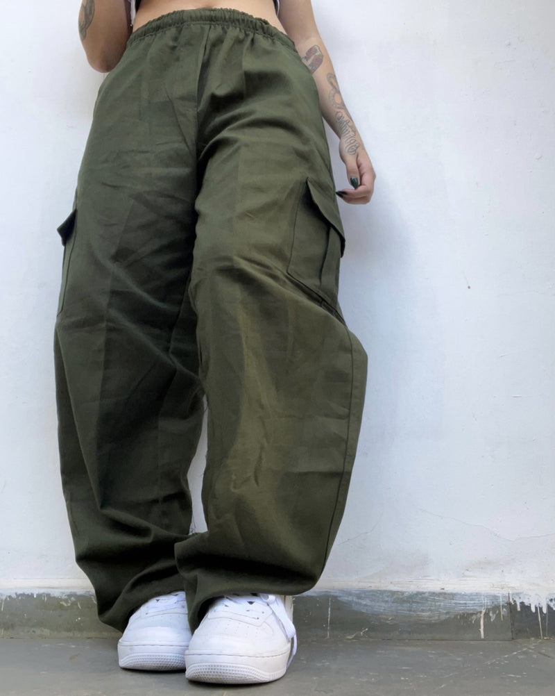 Calça Cargo Verde Musgo