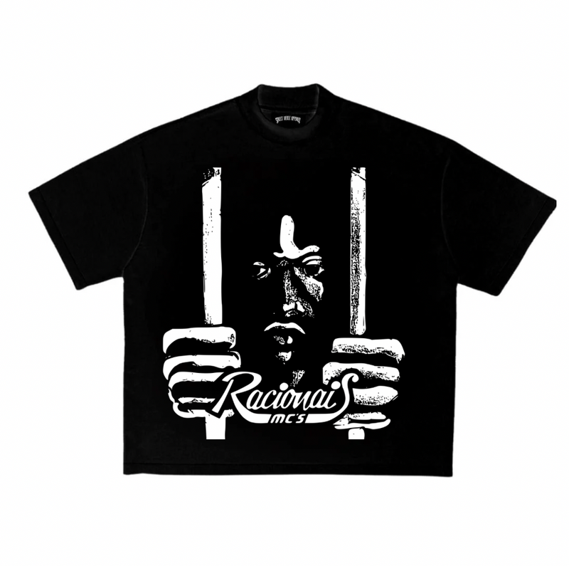 Camisa Racionais o homem na estrada