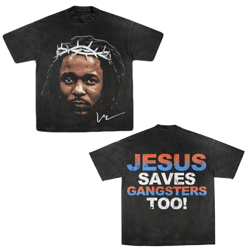 Camiseta Kendrick Lamar "JESUS SAVE
GANGSTERS TOO"