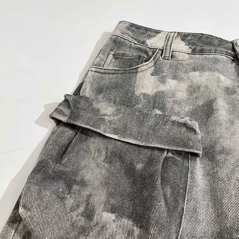 Calça Cargo Camuflada Cinza