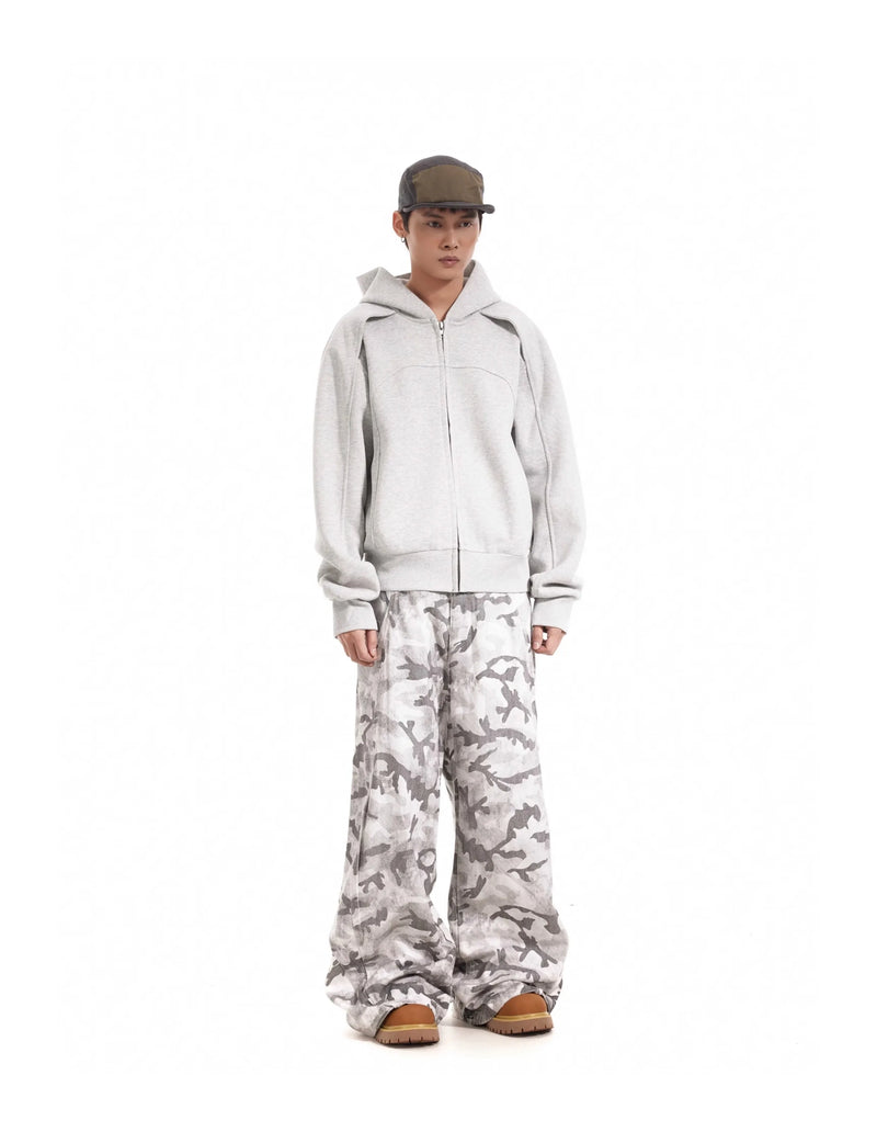 Calça Cargo Vintage Camuflada Gray White