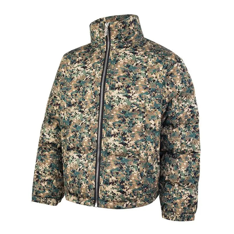 Jaqueta Puffer Camuflada Digital Masculina THUG CLUB Inverno