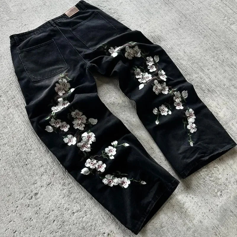 Calça Y2K Sakura Wide-Leg Jeans