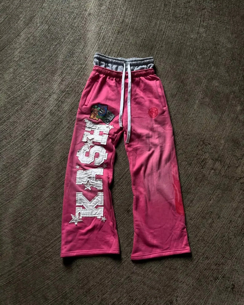 Calça Y2K Double Layer Baggy Sweatpants