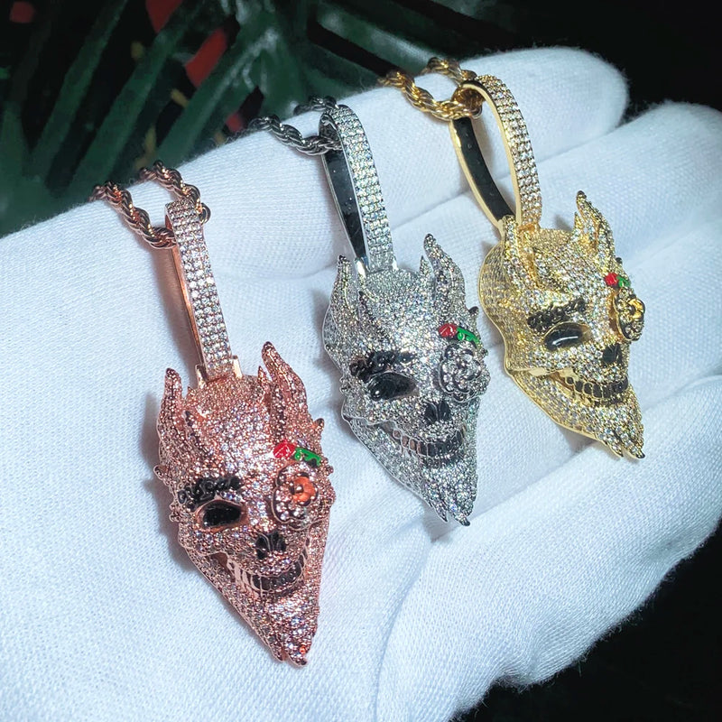 Pingente Skull King Pendant Necklace