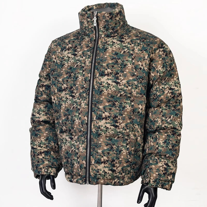 Jaqueta Puffer Camuflada Digital Masculina THUG CLUB Inverno