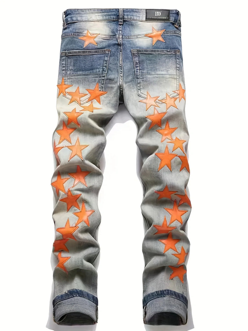 Calça Jeans stars orange