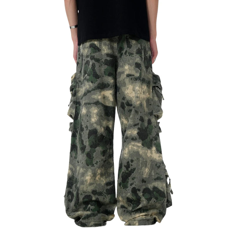 Retro Spliced Cargo Pants