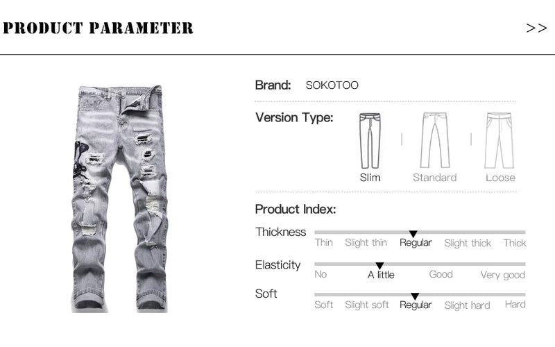 Jeans Streetwear Snake Eye gray