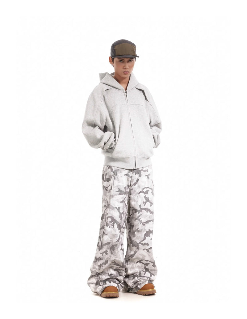 Calça Cargo Vintage Camuflada Gray White