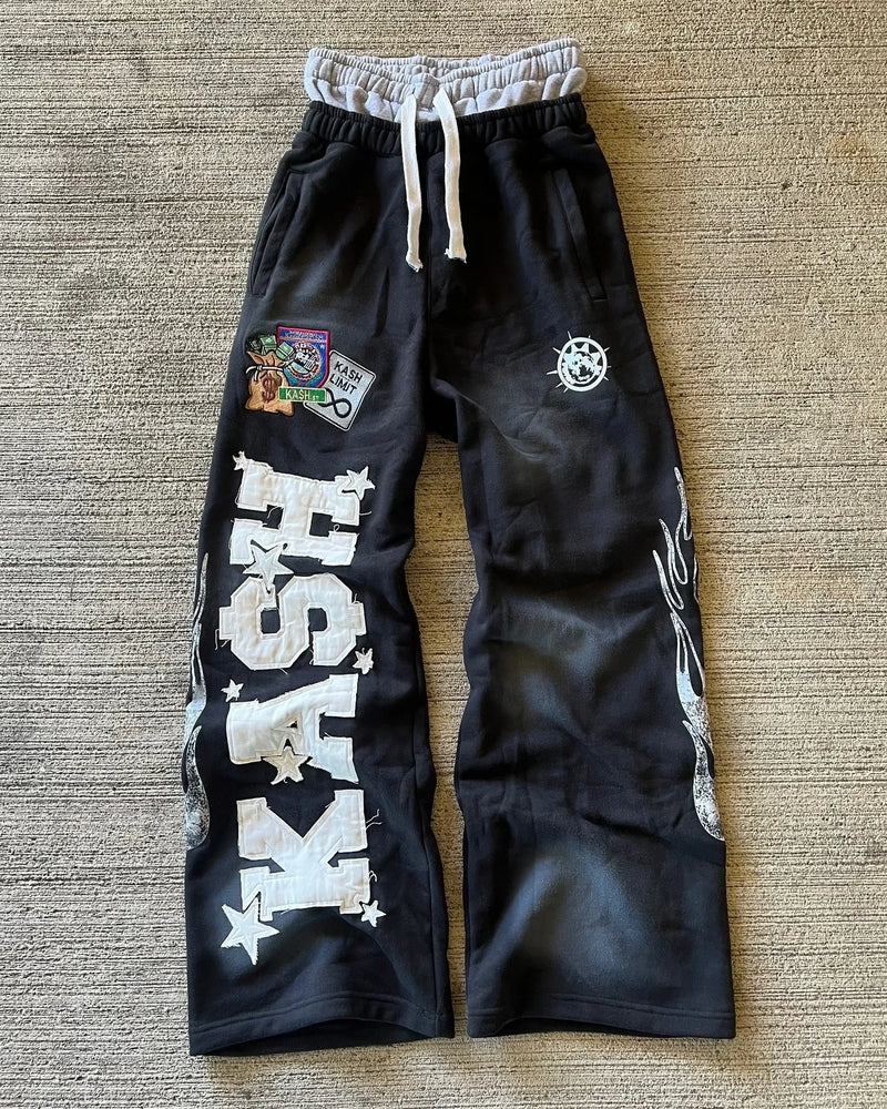 Calça Y2K Double Layer Baggy Sweatpants