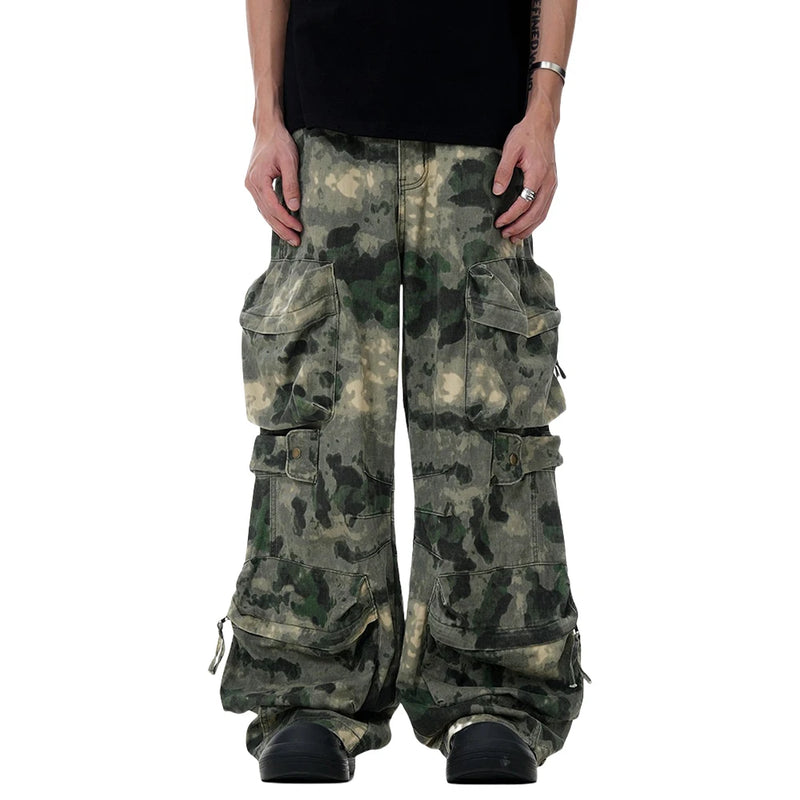 Retro Spliced Cargo Pants