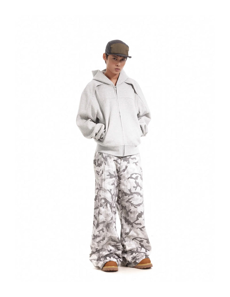 Calça Cargo Vintage Camuflada Gray White