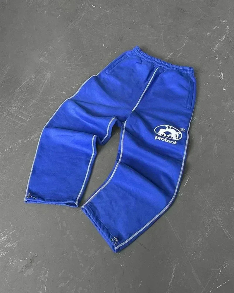 Calça Y2K Double Layer Baggy Sweatpants