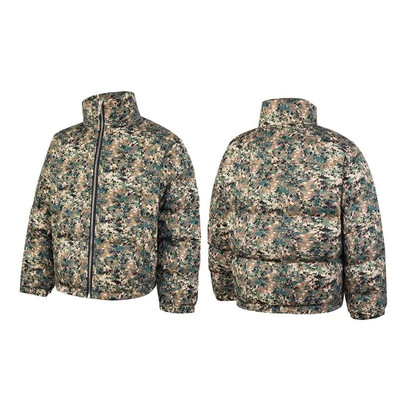 Jaqueta Puffer Camuflada Digital Masculina THUG CLUB Inverno