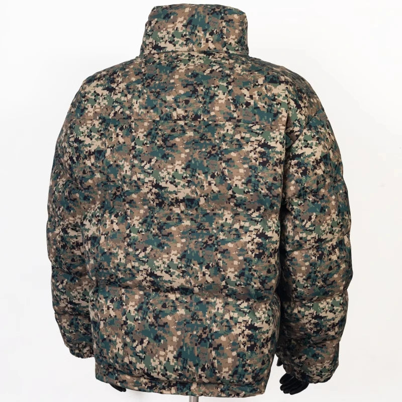 Jaqueta Puffer Camuflada Digital Masculina THUG CLUB Inverno