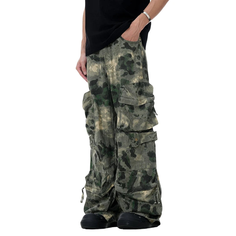 Retro Spliced Cargo Pants