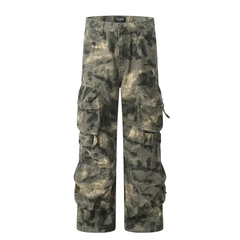 Retro Spliced Cargo Pants