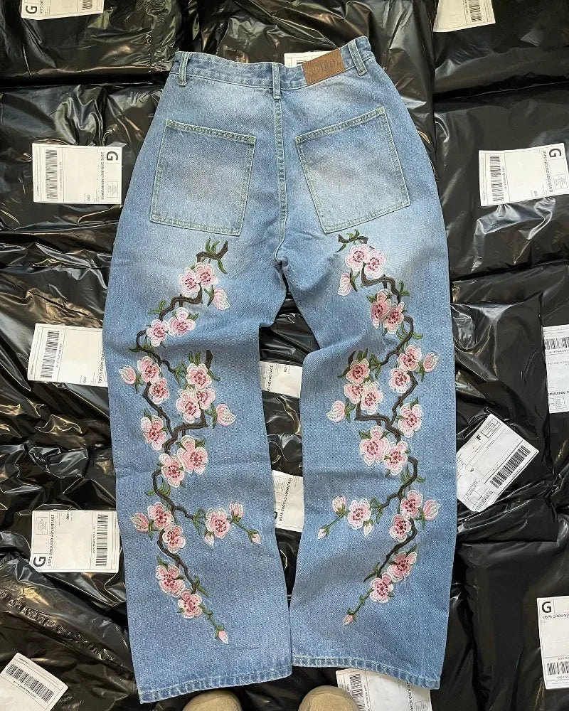 Calça Harajuku Blossom Wide Jeans