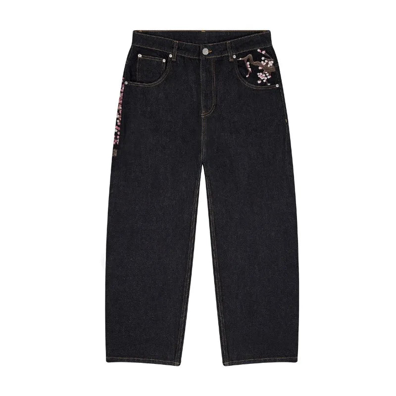 Calça Plum Blossom Gothic Wide Jeans