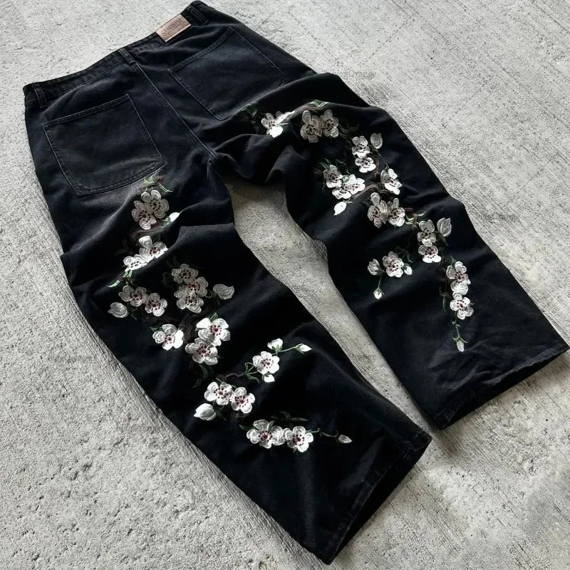 Calça Y2K Sakura Wide-Leg Jeans