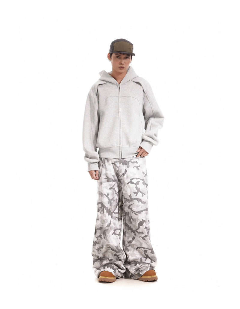 Calça Cargo Vintage Camuflada Gray White