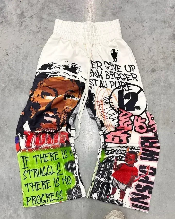 Calça Y2K Double Layer Baggy Sweatpants